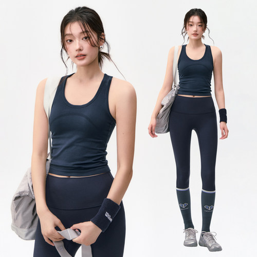 带胸垫一体杯户外骑行工字背心