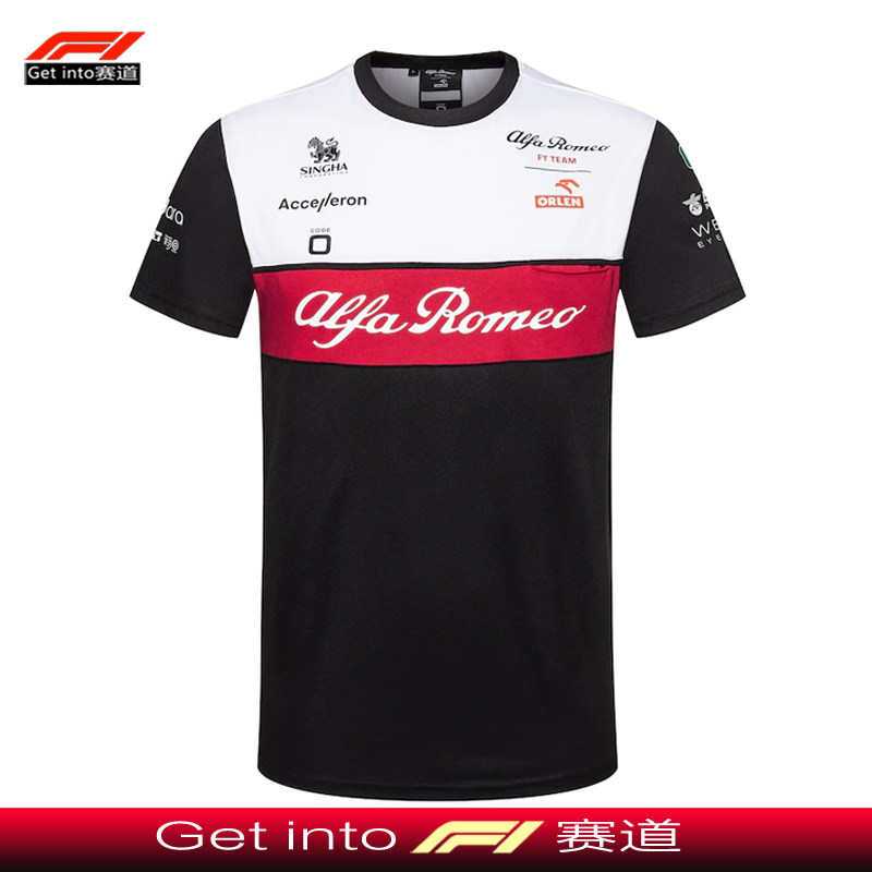 2022新款F1赛车服阿尔法车队T恤短袖圆领男运动周冠宇同款速干夏