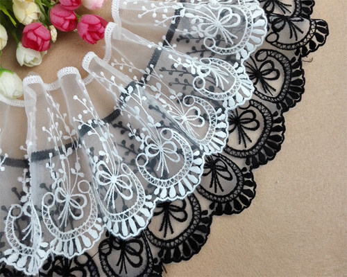 diy欧根纱水溶蕾丝上的花边辅料