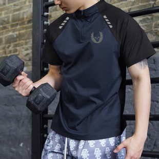 俄勒冈计划户外运动短袖T恤夏排汗田径健身半拉链骑行服速干上衣