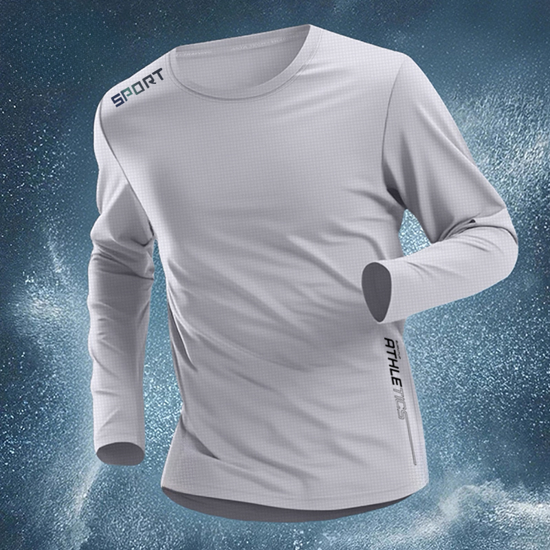 SPORT运动长袖薄款T恤男速干排汗篮球训练热身投篮服健身衣秋冬