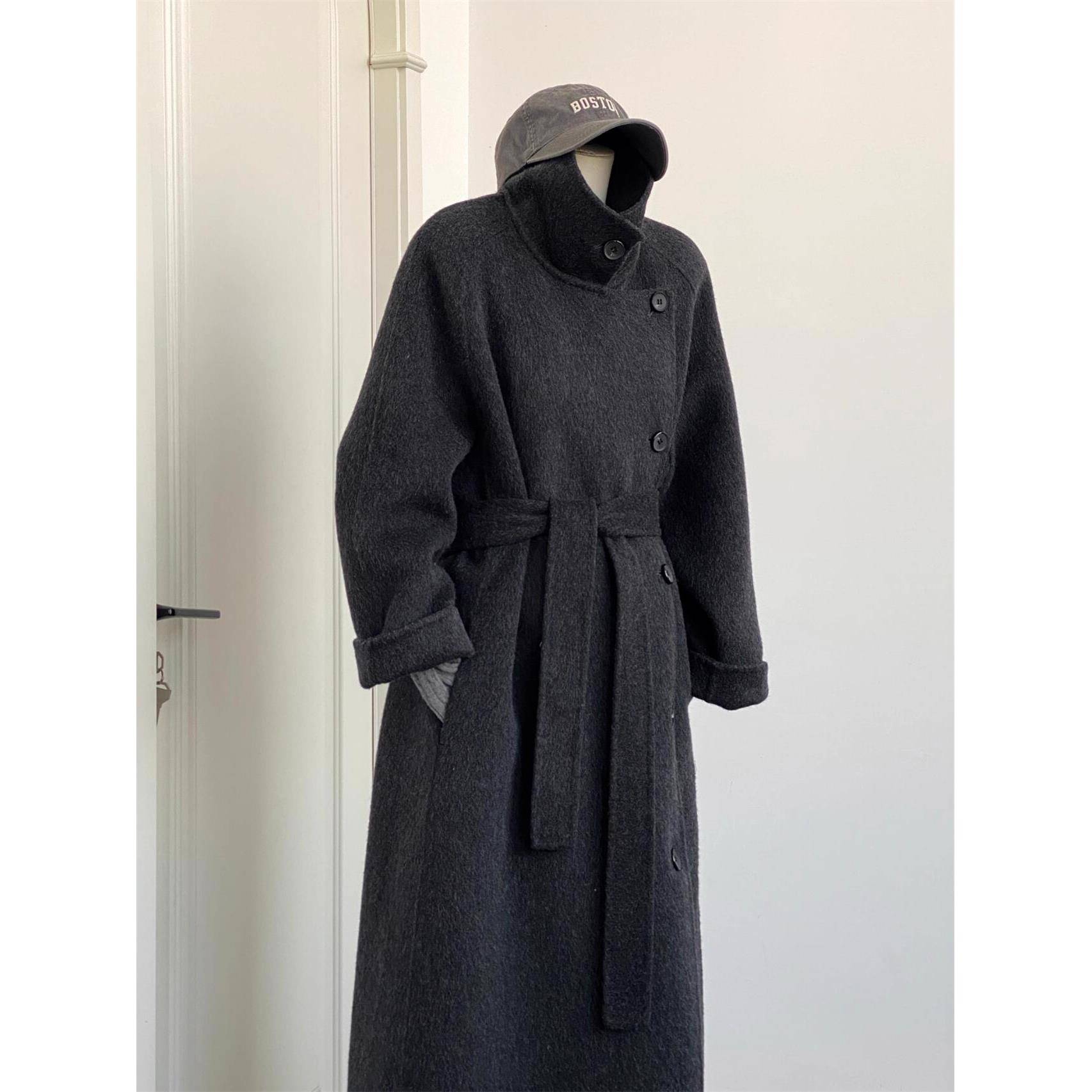 韩系高级感双面羊绒大衣女2025秋冬季新款小个子中长款羊毛呢外套