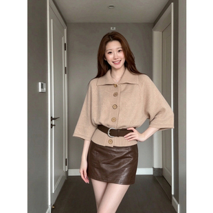 法式轻熟风通勤风毛衣外套半身裙两件套女秋季小众设计感百搭套装