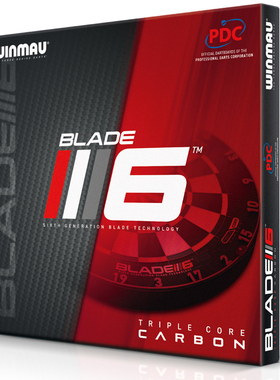 Winmau Blade6 刀锋6 第6代三核高清无纹路刀网靶 PDC专用飞镖靶