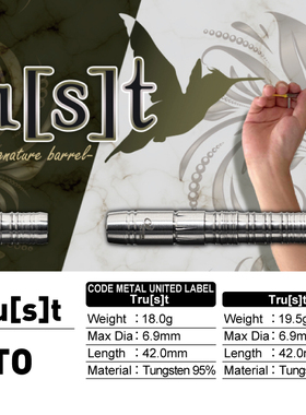 COSMO DARTS Tru[s]t Designed by Yutaro Sato 佐藤佑太郎19.5g