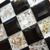 Черное зеркало серебряное баухиния [нет пластика за спину]