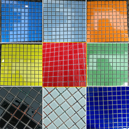 纯色水晶diy浴室装饰马赛克玻璃