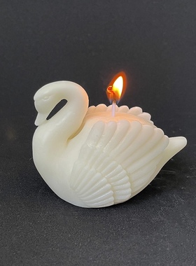 立体天鹅硅胶模具白天鹅造型蛋糕模具石膏香薰蜡烛硅胶模具8434