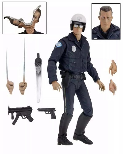 终结者手办T800 未来战士2阿诺可动人偶 合金摩托车玩具模型周边