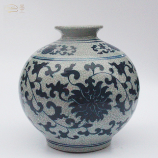 景德镇陶瓷花瓶摆件客厅插花仿古官窑花器古典中式 家居装 饰品瓷器