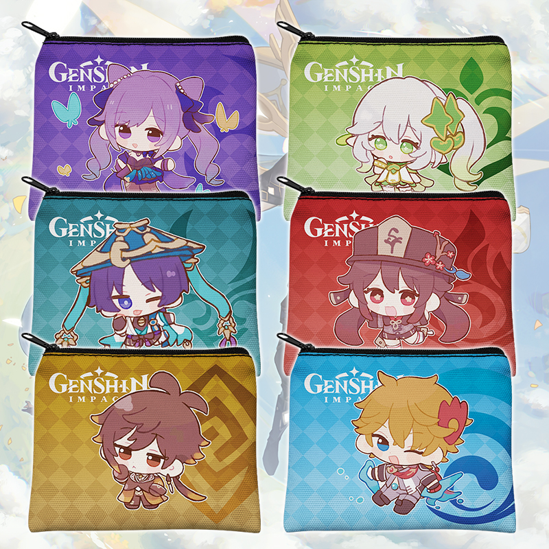 原神周边帆布零钱包袋