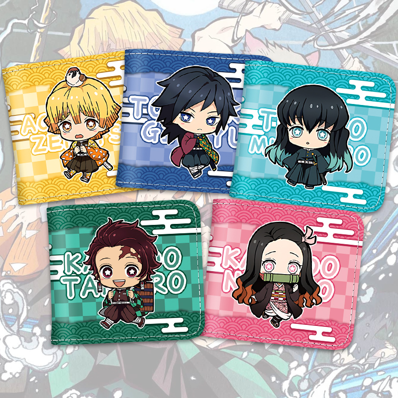 鬼灭之刃周边钱包动漫义勇无一郎蜜璃炼狱蝴蝶忍钱夹皮夹子卡包