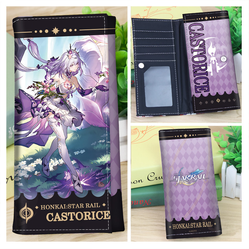 崩坏游戏周边星穹铁道钱包景元瑕蝶卡芙卡流萤砂金绝区零艾莲钱夹