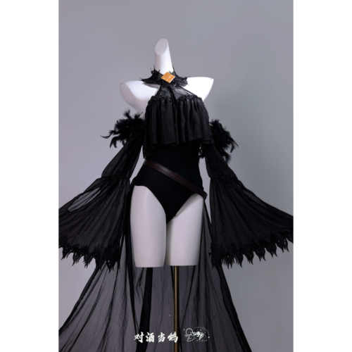 对酒当鸽 明日方舟cos闪灵 静谧午夜 泳装 cosplay夏活闪灵泳装皮
