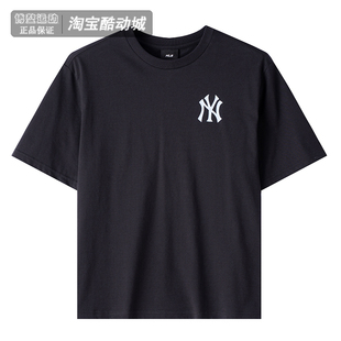 MLB儿童运动T恤26夏季新款NY复古老花休闲透气圆领短袖7ATSB3563
