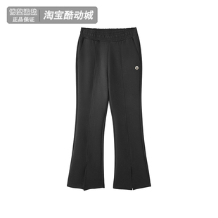Skechers长裤女士2025春新款舒适透气针织休闲运动微喇裤L125W006