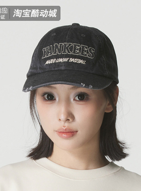 MLB男女帽子2025新品字母刺绣棒球帽户外休闲遮阳鸭舌帽3ACPV215N