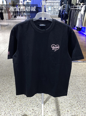 MLB爱心刺绣短袖男女同款2025夏季情侣宽松透气运动T恤3ATSH0153