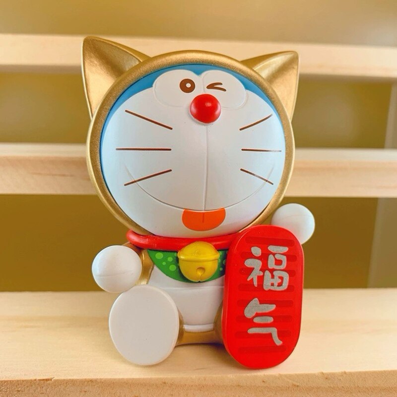 3d迷你石膏娃娃招财哆啦a梦彩绘白胚涂色儿童涂鸦diy手工填色玩具