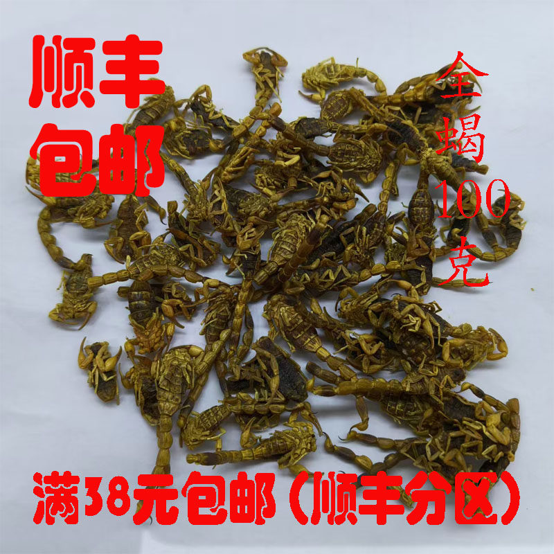中药材 全蝎 全虫 清水全虫 可打超细粉 正品 无硫 100克包邮