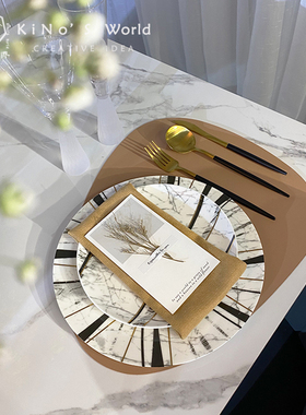 欧式风异形黑白条纹样板房间摆件