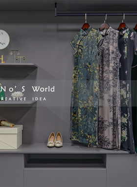 新中式样板间衣帽间摆件衣柜装饰