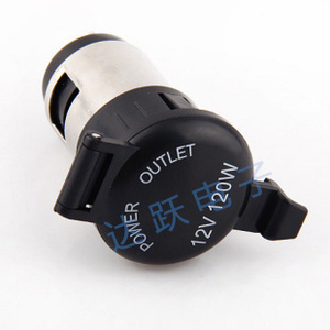 防水金属点烟器插座 汽车摩托车改装用12VGPS电源插座母座充电器