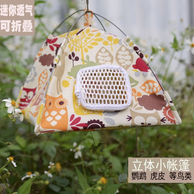 鸟睡窝帐篷虎皮松鼠飞鼠玄凤凯克蜜袋鼯塞内鹦鹉外出吊床鸟类用品