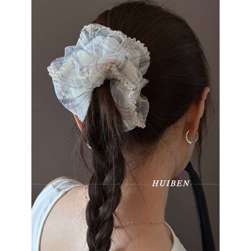 芭蕾风重工纱纱多层大肠发圈女