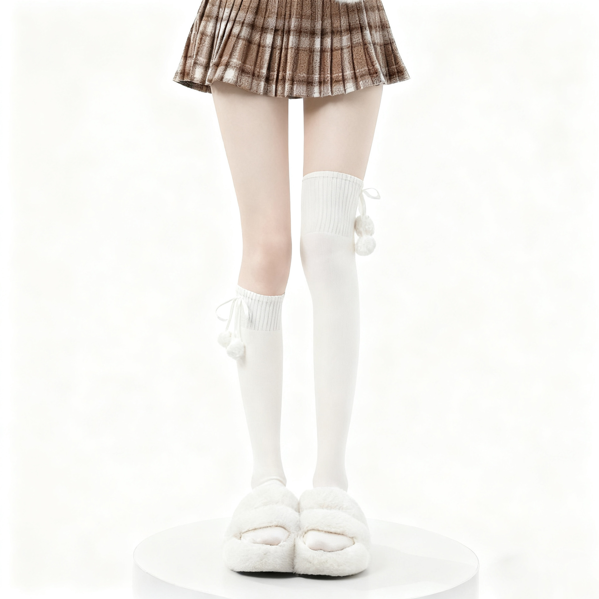 秋冬羊毛加厚保暖显瘦过膝袜