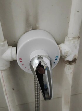 通用水龙头明装淋浴花洒配件混合阀冷热调温冷热阀电热水器全铜