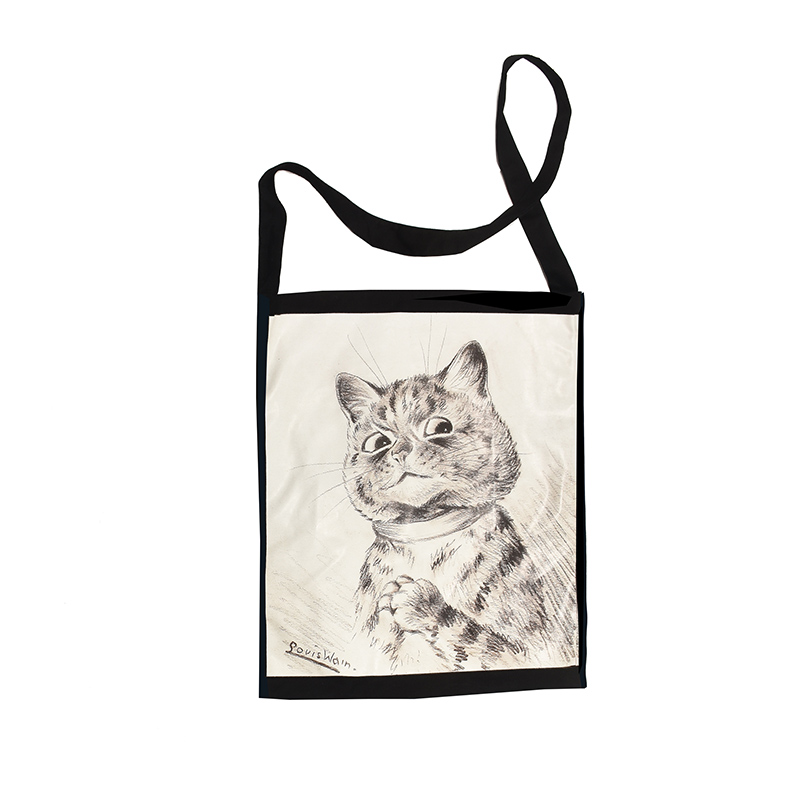 设计师款帆布包猫咪印花
