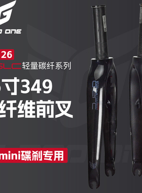 gproone折叠车16寸349 K3 mini PAA693GT碳纤维碟刹前叉改装配件