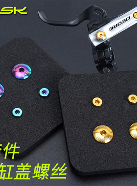 RISK钛合金螺丝山地车油碟缸盖刹把注油孔XTR M615M675M785 M8000