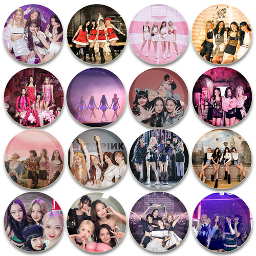 blackpink 团照吧唧58mm马口铁胸章谷子挂件周边痛包礼物徽章日谷