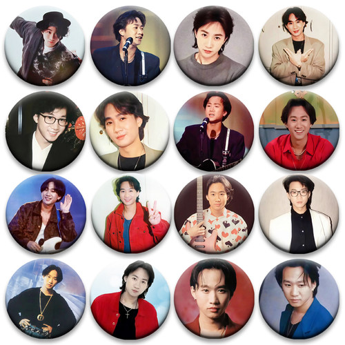 Beyond黄家驹徽章痛包58MM装饰吧唧谷子谷圈圆形徽章钥匙扣书包