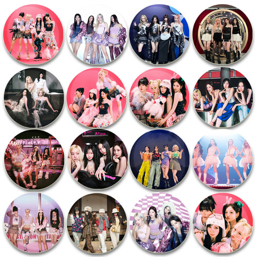 aespa团照吧唧58mm马口铁胸章谷子挂件明星痛包礼物徽章应援演唱