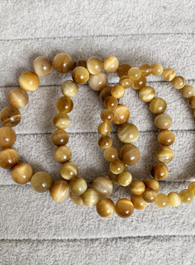 便宜款天然金虎眼石手链男女