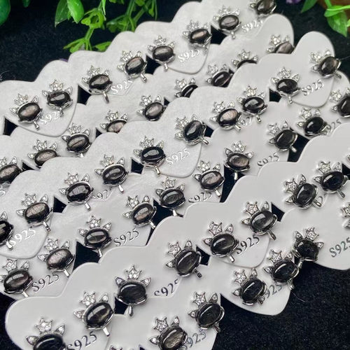 天然金运石耳钉女款狐狸皇冠