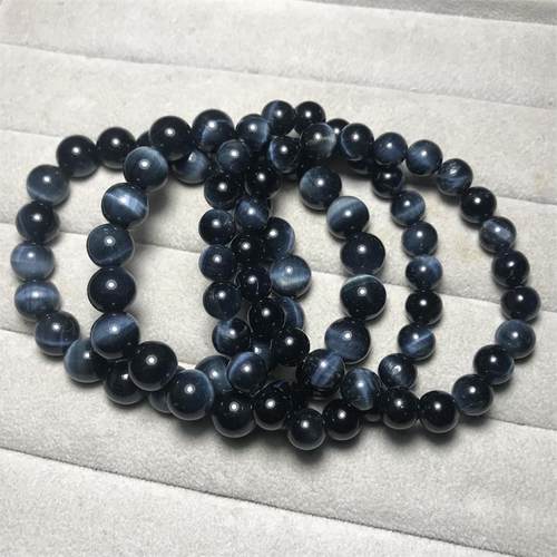 天然蓝虎眼石手链手串无优化时尚