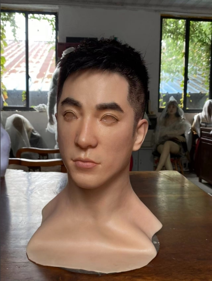 男硅胶面具仿真画皮假人面具变装成人全脸美女头套人脸定制高颜值