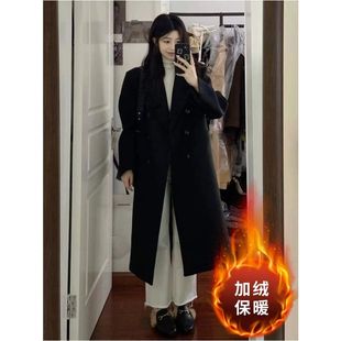 加绒加厚呢子大衣女2025新款秋冬季毛呢外套高级感小个子今年流行