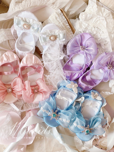 女童公主蝴蝶结软底舞蹈鞋芭蕾鞋