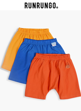 RUNRUNGO宝宝大pp裤纯棉中小童夏季裤子薄款外穿宽松休闲运动短裤