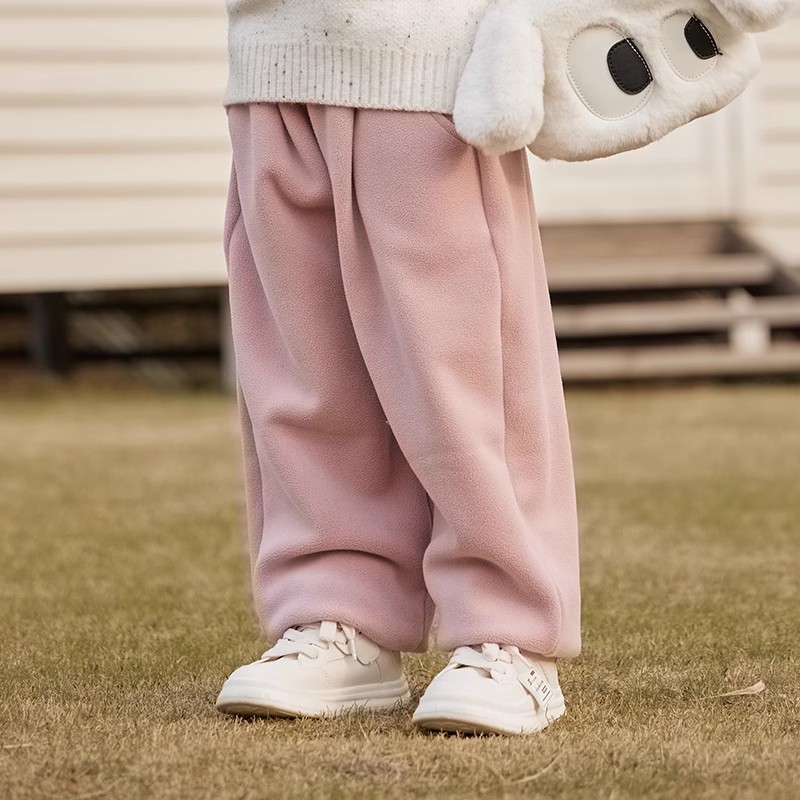 RUNRUNGO春季儿童卫裤2025新款男童女童宽松休闲裤束脚裤