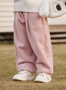 RUNRUNGO春季儿童卫裤2025新款男童女童宽松休闲裤束脚裤