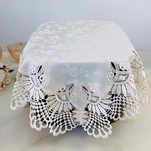 通用百搭电饭煲防尘罩布艺蕾丝防尘盖布空气炸锅烤箱遮盖布小方巾