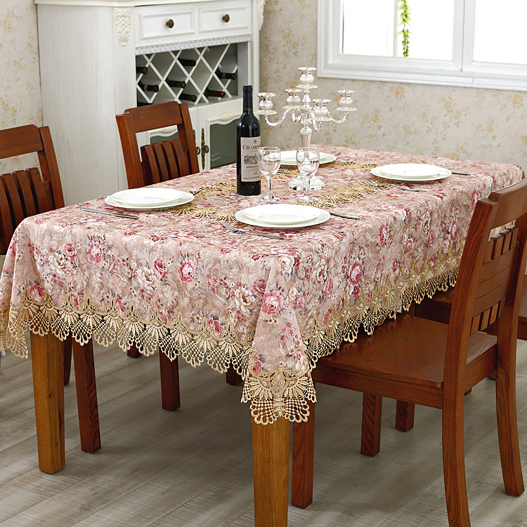 电视柜桌布盖布蕾丝组合茶几罩布艺新中式套装客厅家用长方形台布