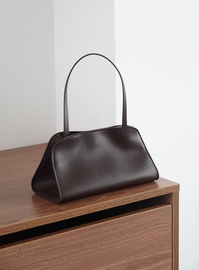 Row系Peggy手提包头层牛皮单肩包腋下包真皮女包 马鞍皮极简设计