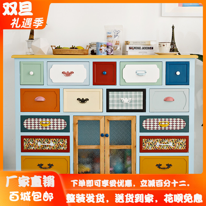 江氏木语美式卧室实木收纳储物柜